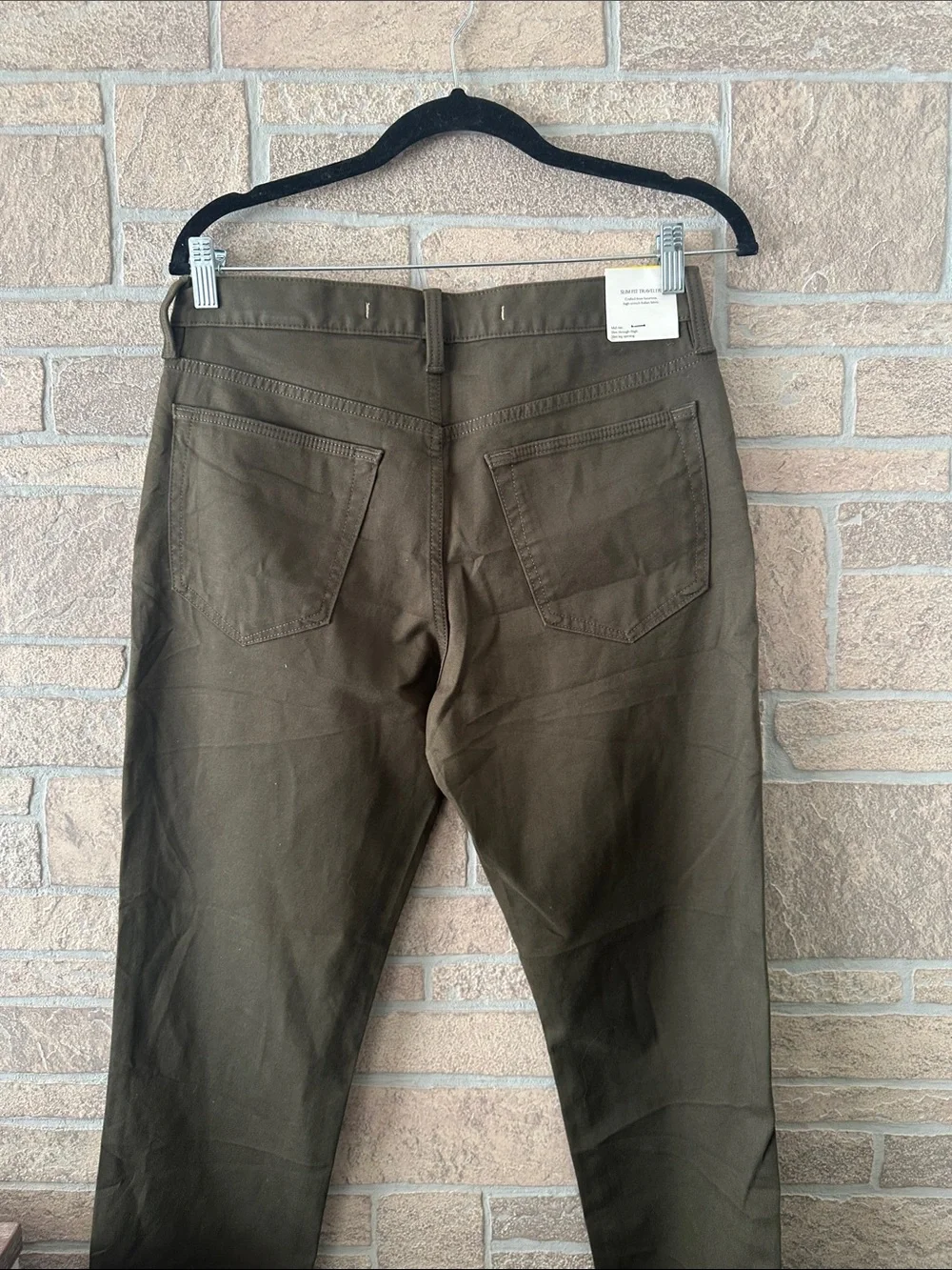 NEW Banana Republic SLIM TRAVELER PANT Twill Chino Size 30x30 Dark Olive